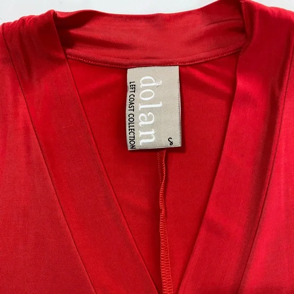 Dolan Left‎ Coast Red Tunic Dress Size S Loose Fit Minimalist Lagenlook Resort - Picture 11 of 11